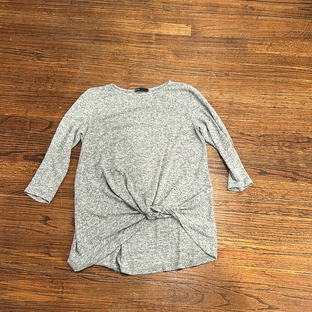Gibson 3/4 Length Sleeve Twist Up Top